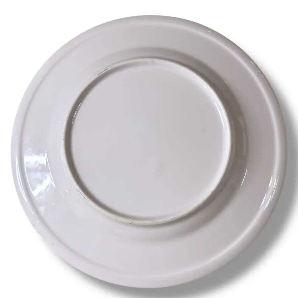 VTG US Capitol Washing DC Collectible Plate White Blue Silver Tone Trim 7.75”